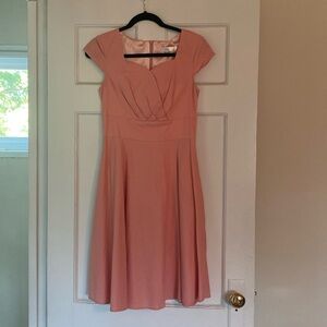 Vintage Coral Cap Sleeve Dress